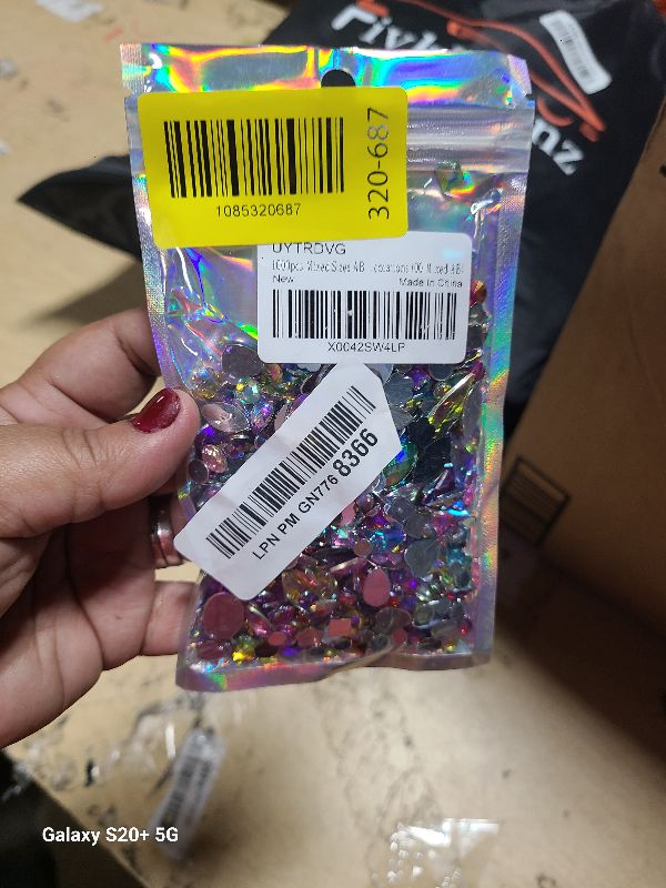 Photo 1 of 1000pcs AB Colorful Rhinestones Crystal Gems, Flatback Acrylic Gemstone Jewels, Craft DIY for Cosplay Pirate Halloween Costume Clothes Party, Nail Crafting Gems Accessories (00 Mixed Color AB)