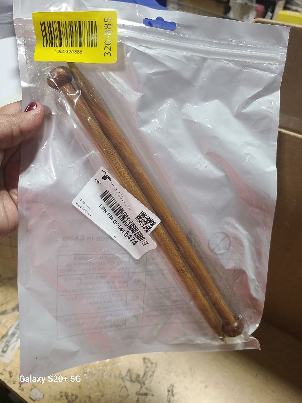 Photo 1 of 10 mm Bamboo Knitting Needle Straight Single Pointed 10 Inch Long Wooden Knitting Needles Wooden Sweater Thick Knitting Needles for Beginners, Sock, Scarf, Handmade DIY Knitting & Crochet Supplies