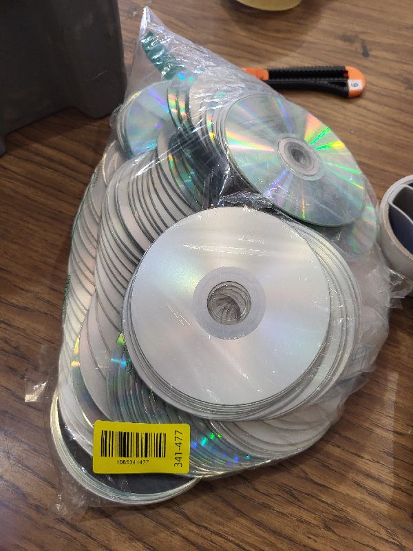 Photo 1 of 100 Smartbuy Diamond CD-R 48X White Inkjet Printable Silver Diamond Disc