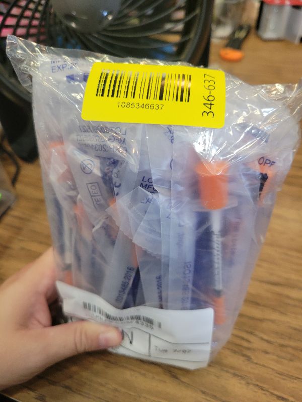 Photo 1 of 0.5ML Syringe, Lab Supplies Syringes 31G 5/16 Inch, Individually Wrapped, Pack of 100