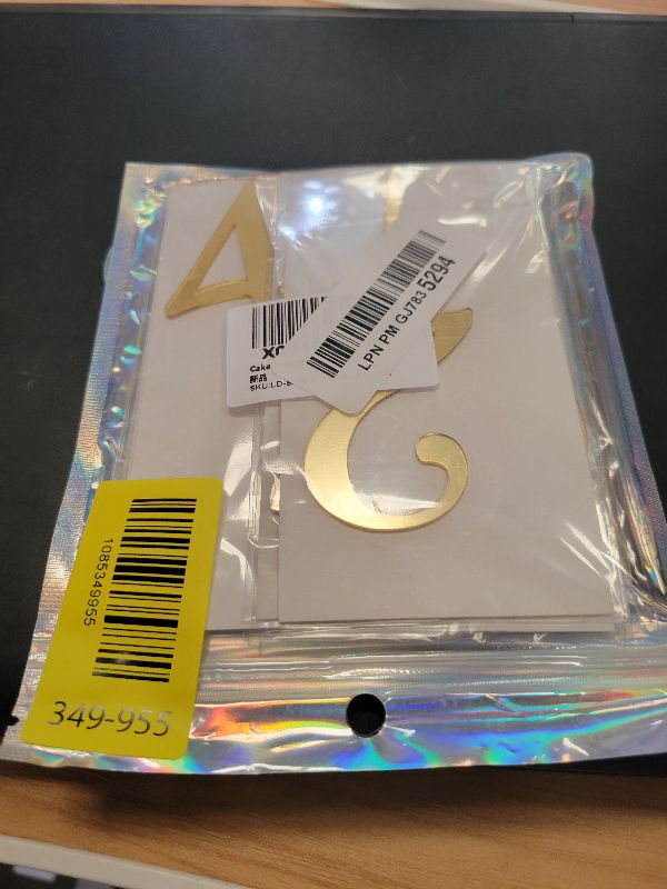 Photo 1 of 10 Pcs Gold Acrylic Number Cake Toppers - 0-9 Digit Set for Birthday, Wedding & Anniversary Cake Decorations