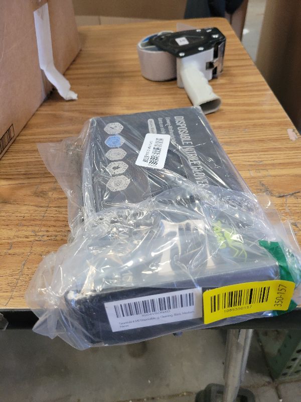 Photo 1 of 4 Mil Disposable Nitrile Gloves, Black, Medium, Food Safe, Powder-Free