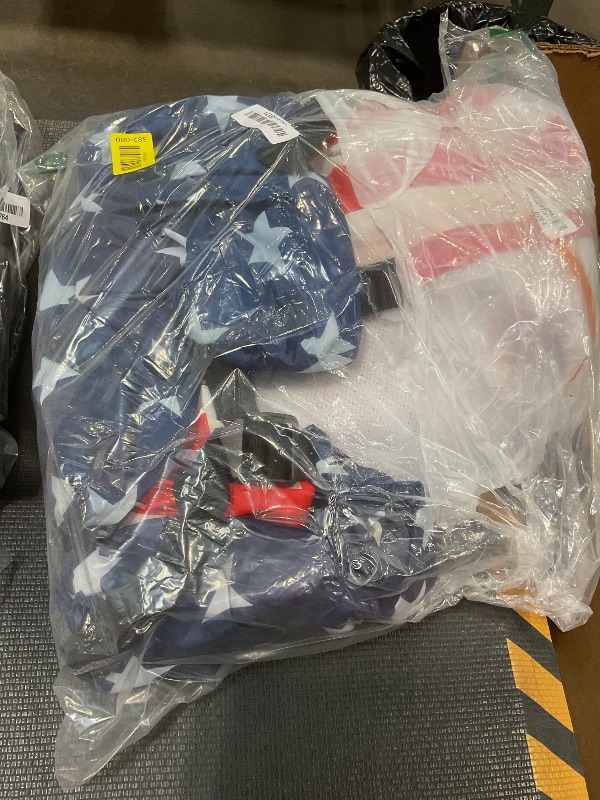 Photo 1 of ***POSSIBLY FOR PARTS HAS DAMAGES**** 2 Pack 2 in 1 Inflatable Pool Floats Lounge with Leg Arm Rests Fabric Floating Lounger Chairs Blow up Pools Noodles for Adult Heavy Duty Float Chair for Party Summer Water Beach Lake(American Flag)