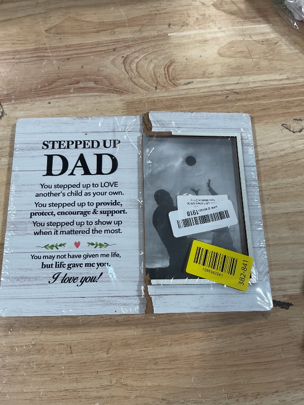 Photo 1 of *** broken in half*** To Stepped Up Dad Photo Frame Gifts, You May Not Have Given me Life but Life Gave Me You, Wooden Picture Frame Gift, Stepdad Photo Gift, Grateful Gift for Bonus Dad, Fathers Day Gift, Adopted Dad Gift