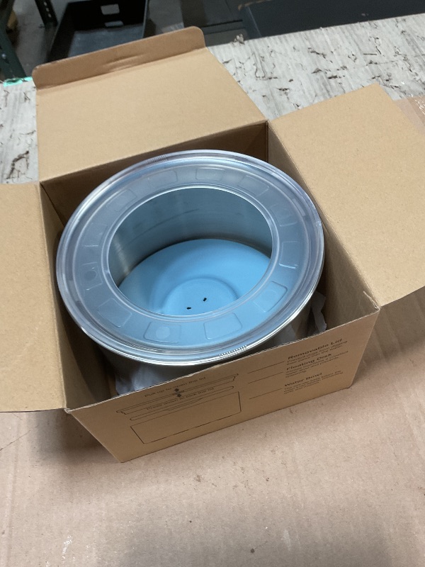Photo 1 of 1Gallon Slobber Stopper Water Bowl for Dogs, US Patented Splash-Proof Paws Lid, 18/8 Stainless Steel, Anti-Slip Base, No Spill for Messy Large Medium Dogs, Ear Protection for Floppy-Eared Breeds