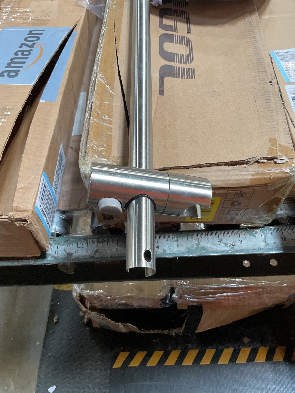 Photo 1 of *MISSING HARDWARE*Moen Brushed Nickel Eco-Performance 4-Spray Pattern Handheld Showerhead with 69 Long Hose and 30-Inch Slide Bar, 3669EPBN