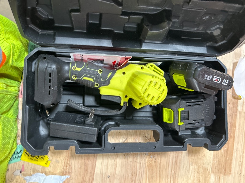 Photo 1 of ***DAMAGED*** 6-inch Mini Chainsaw Cordless: Pure Copper Brushless Motor, High Efficiency, Low Noise, Up to 80-Min Runtime for Trimming, Shrub Pruning and Wood Cutting, Best Gifts for Father, Dad, Husband, Men