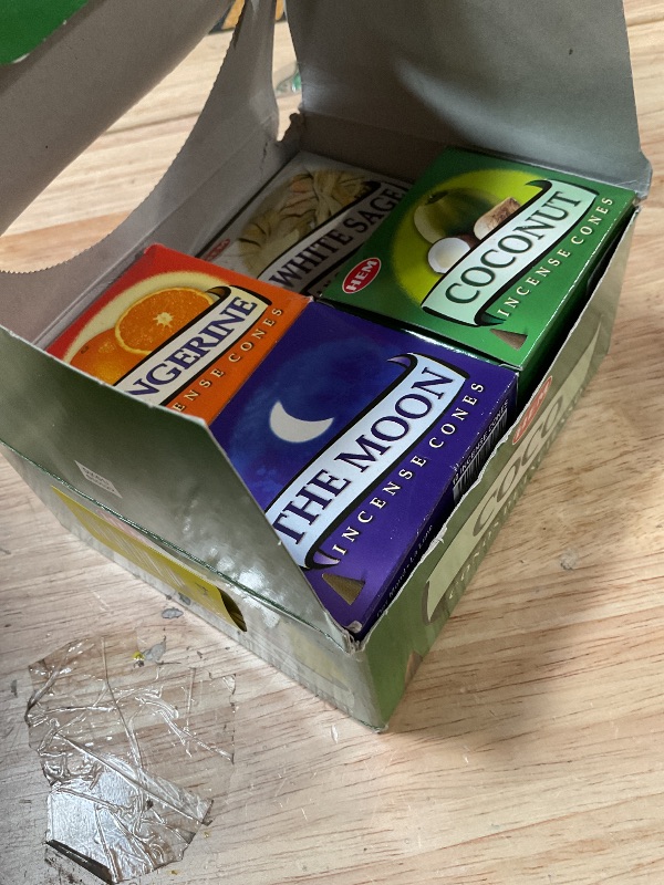 Photo 1 of ** one is missing**Hem 12 Assorted Boxes of Incense Cones, (120 Total)| Natural Fragrance for Aromatic Rooms | Odor Remover Incense for Stress Relief & Relaxation (Assorted 3)