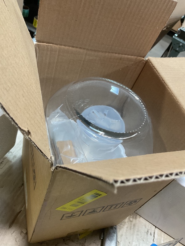 Photo 1 of 1 Gallon Glass Beverage Dispenser with Lid, Stainless Steel Spigot, Glass Drink Dispensers for Parties, Lemonade Dispenser With Ice Cylinder for Weddings, Party,Sun Tea Jar, Water Juice Dispensers