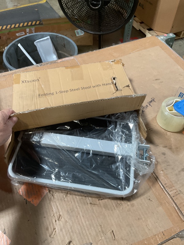Photo 1 of ***FOR PARTS ONLY/ BROKEN*** Step Stools for Adults, Foldable Step Stool with Handle for Elderly Seniors Stepping Stool with Non-Slip Step Platform Metal Stool in Kitchen, Bedroom,Bathroom,330 Lbs Capacity(Patent Protection)