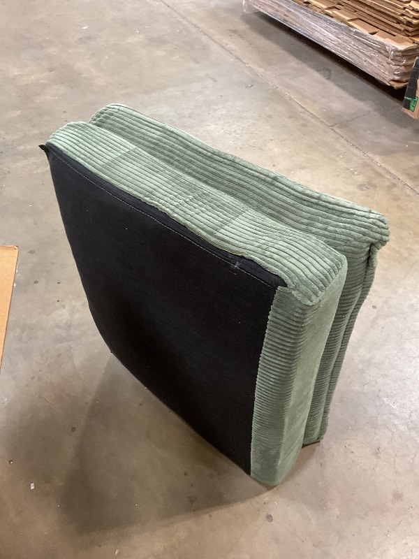 Photo 1 of **ONE OTTOMAN ONLY NO KEGS**LINSY HOME Modular Sectional Sofa for Living Room, Corduroy Cloud Couch with Storage Console, USB Charging, Cup Holders, Comfy Modern Modular Cloud Couches with Movable Ottoman (Green)