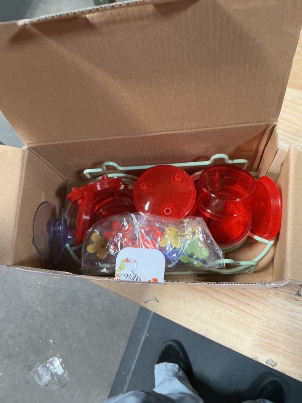 Photo 1 of ***MISSING PIECES** Dreamdrawer 2 Pack Window Hummingbird Feeder, Small Hummingbird Feeder for Outdoors with Strong Suction Cup - Metal Base & 6 Feeding Ports, Easy to Clean and Refill, Green
