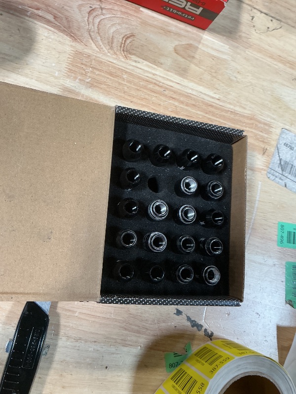 Photo 1 of **HEAVILY USED/ SOME STRIPPED & RETHREADED**** JDMSPEED Black 60MM Aluminum Extended Tuner Lug Nuts Replacement for Wheel Rims M12X1.5 20PCS