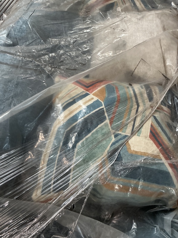 Photo 1 of *** DIRT MARKS ON UPHOLSTERY ***Signature Design by Ashley 3 Seater Couch, 87 in Blue Chenille, Cashton