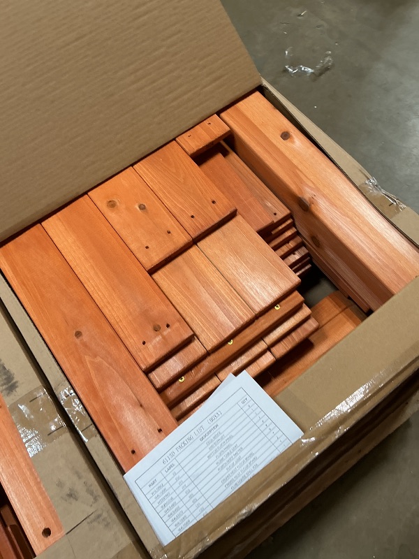 Photo 1 of ***4 extra large boxes ***Backyard Discovery Skyfort II Cedar Wood Swing Set with Wave Slide, Raised Clubhouse, Crow's Nest, Monkey Bars, Balcony, Belt Swings, Trapeze, Rock Wall, Picnic Table, Sandbox, Ladder, Outdoor Playset