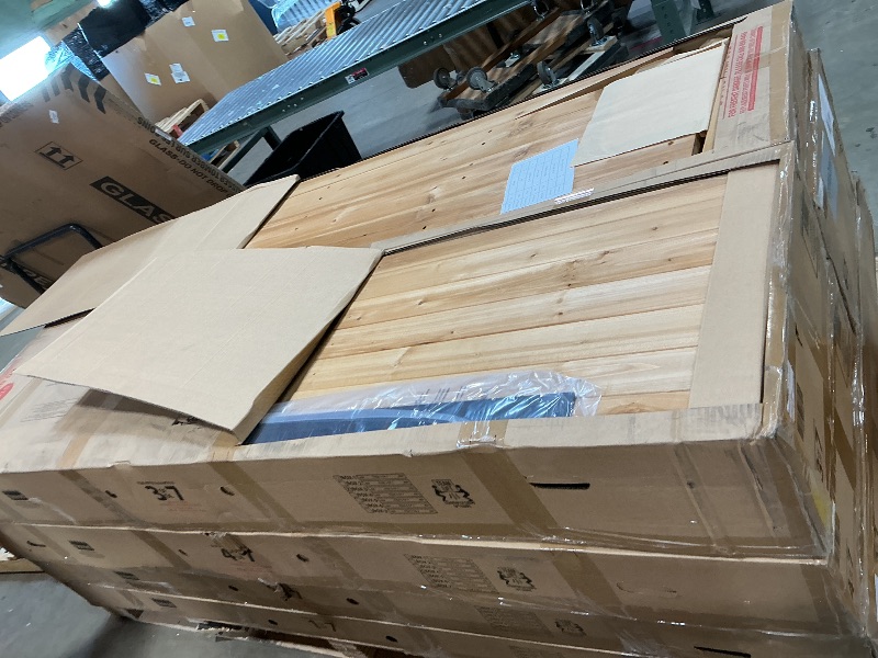 Photo 1 of *** SEVEN BOXES ON PALLET ***Backyard Discovery Poppy 11' x 7' Cedar Wood and Polycarbonate Walk-In Greenhouse Kit with Exhaust Fan, Windows, Hose Hook-Ups, PowerPort, Staging Shelves, Plant Hooks for Year-Round Outdoor Gardening