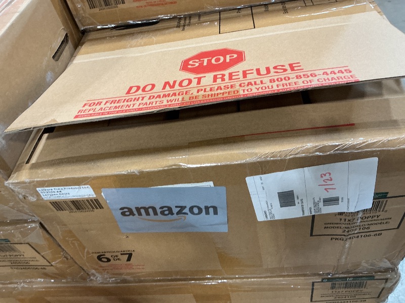 Photo 1 of *** SEVEN BOXES ON PALLET ***Backyard Discovery Poppy 11' x 7' Cedar Wood and Polycarbonate Walk-In Greenhouse Kit with Exhaust Fan, Windows, Hose Hook-Ups, PowerPort, Staging Shelves, Plant Hooks for Year-Round Outdoor Gardening