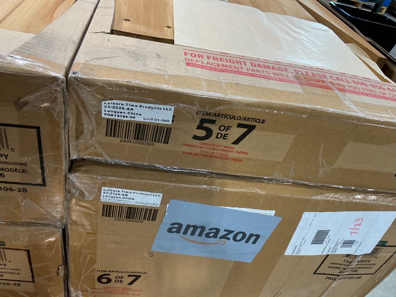 Photo 1 of *** SEVEN BOXES ON PALLET ***Backyard Discovery Poppy 11' x 7' Cedar Wood and Polycarbonate Walk-In Greenhouse Kit with Exhaust Fan, Windows, Hose Hook-Ups, PowerPort, Staging Shelves, Plant Hooks for Year-Round Outdoor Gardening