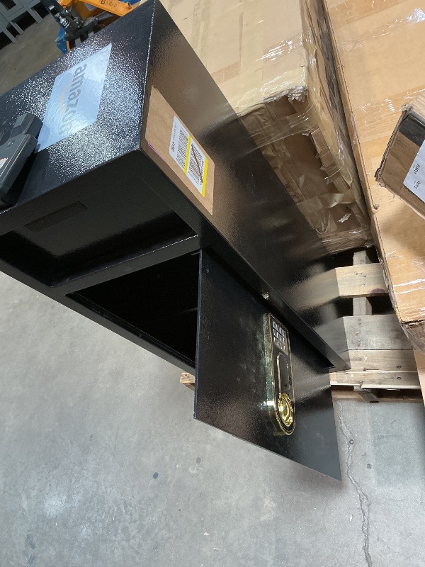 Photo 1 of *** PREPROGRAMMED TRY 6869 MINOR MARKS ***31.5"H Large Drop Safe Box for Business, Anti-Theft Depository Safe with Drop Slot, Digital Keypad, Spare Key and Removable Shelf, Heavy-duty Commercial Safes for Business Cash Documents Home