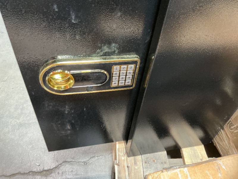 Photo 1 of *** PREPROGRAMMED TRY 6869 MINOR MARKS ***31.5"H Large Drop Safe Box for Business, Anti-Theft Depository Safe with Drop Slot, Digital Keypad, Spare Key and Removable Shelf, Heavy-duty Commercial Safes for Business Cash Documents Home