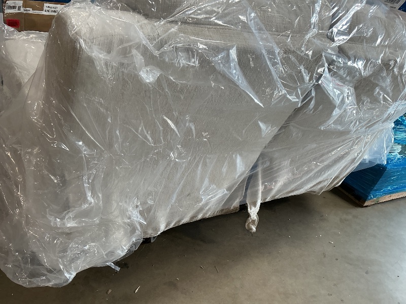 Photo 1 of *** DAMAGED UPHOLSTERY ON BACK OF COUCH ***Signature Design by Ashley Danum Reclining Loveseat, Stone Chenille, 64 in
