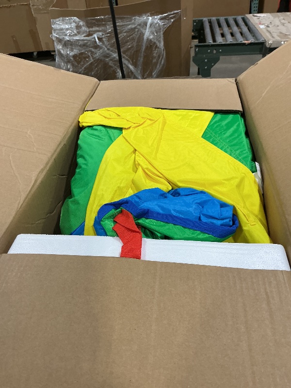 Photo 1 of ***FOR PARTS ONLY/ MATERIAL HAS RIPS & TEARS*** Causeair Inflatable Water Slide with Bounce House,Dolphin Styling,Splashing Pool,Double Water Cannon,Climbing Wall,Heavy Duty Air Blower,Inflatable Water Park Slide for Kids Backyard Summer