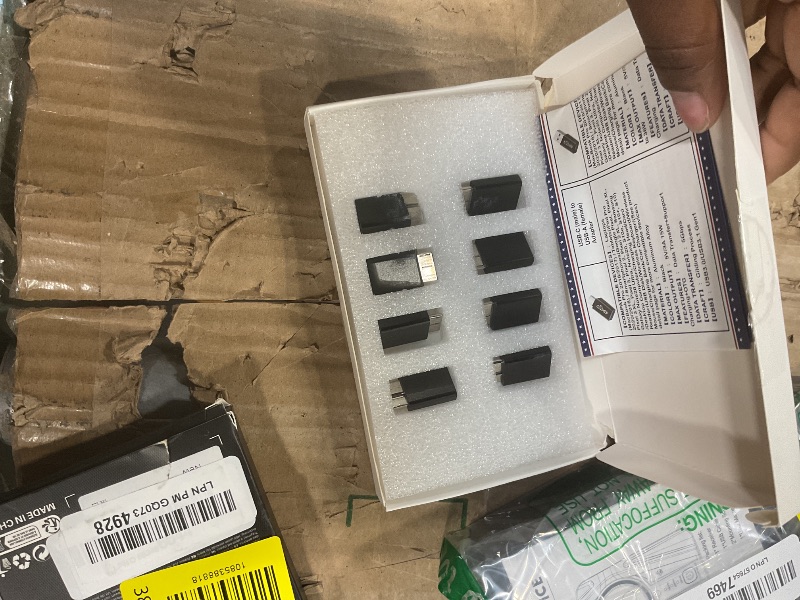 Photo 1 of ****** Stained with something white /untested***** ShineeKee USB C Adapter 8 Pack Micro B to USB C, Type C Female to Micro B Male Cable Adapter, USB 3.1 Adapter for Hard Drive Cable, USB C Hard Drive Cable Adapter for USB 3.0 External Portable