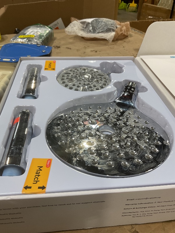 Photo 1 of ***MAJOR HARD WATER BUILD UP *** MakeFit Dual Filtered Rain Shower Head Combo, Handheld Shower Head with Adjustable Bar - Rainfall Shower Head And Showerhead with Filter for Hard Water - Removes Chlorine