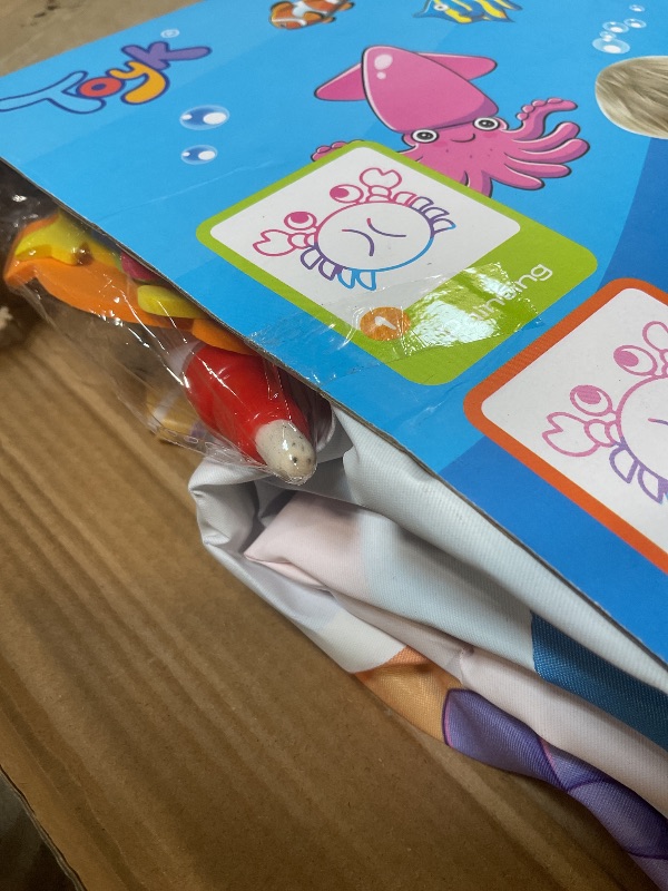 Photo 1 of ***RED PEN IS MOLDED **** Water Doodle Mat - Kids Painting Writing Color Doodle Drawing Mat Toy Bring Magic Pens Educational Toys for Age 3 4 5 6 7 Year Old Girls Boys Age Toddler Gift