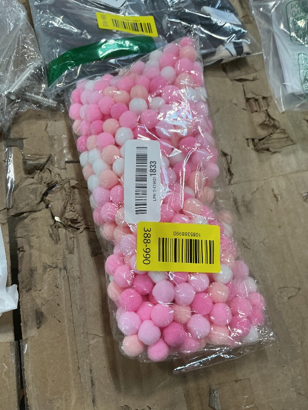 Photo 1 of 2000 Pcs Pink Pom Poms Balls Bulk 0.4 Inch Mini Colorful Felt Balls Small Fluffy Pompom Ball for DIY Crafts Art Projects Garlands Wedding Valentine Decorations