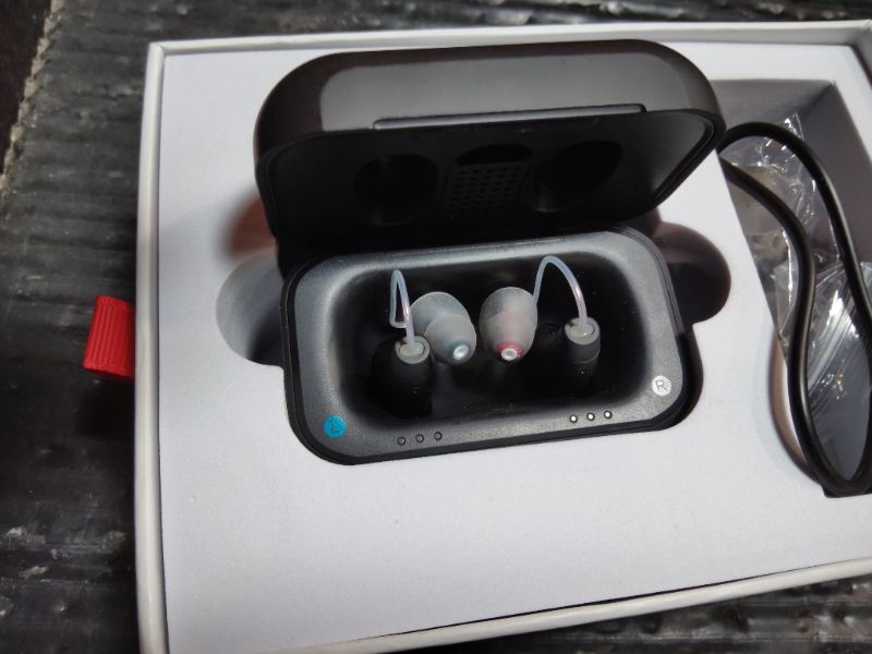Photo 1 of **RIGHT HEARING AID IS NON-FUNCTIONAL*** SavvyBloom Rechargeable Hearing Aids with Bluetooth for Seniors with Hearing Loss, OTC Hearing Aid for Adults with Noise Cancellation, Superior Sound, Nearly Invisible, Charging Case Included