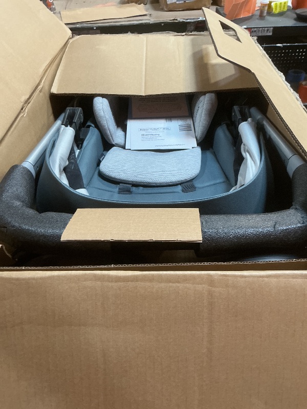 Photo 1 of ***RECOMENDED FOR PARTS / HAS BROKEN PIECES*** UPPAbaby Cruz V3 Stroller - from Birth + Car Seat Compatible - Full-Size, Reversible Seat - Infant Insert, Bug and Rain Shields Included - Callum (Stone Blue/Silver Frame/Sand Leather)