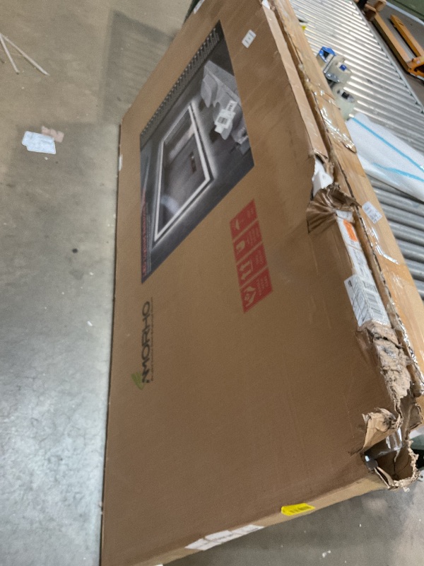 Photo 1 of ***DAMAGED TO CORNER*** LIGHTS NON FUNCTIONAL***Amorho LED Bathroom Mirror, 77"X36" with Front Light and Backlit