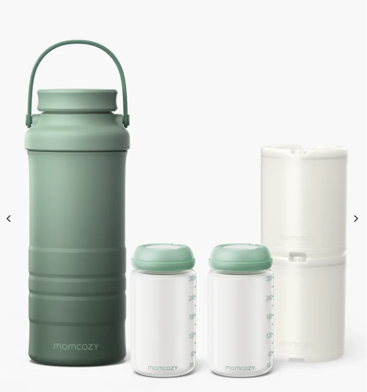 Photo 1 of ***MILK COOLER ONLY (GREEN BOTTLE)/ MISSING ACCESSORY PIECES**** Momcozy Portable Baby Bottle Cooler for Outdoor - 22oz