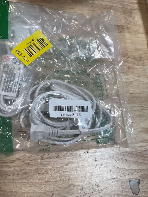 Photo 1 of [ETL Listed] Cable Matters 2-Pack 2 Prong 3-Outlet Extension Cord, 6ft
