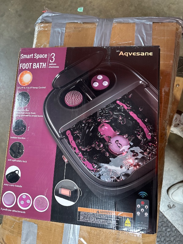 Photo 1 of ***POSSIBLY FOR PARTS/UNKNOWN MISSING PIECES*** Aqvesane Collapsible Foot Spa Bath Massager with Heat, Remote Control