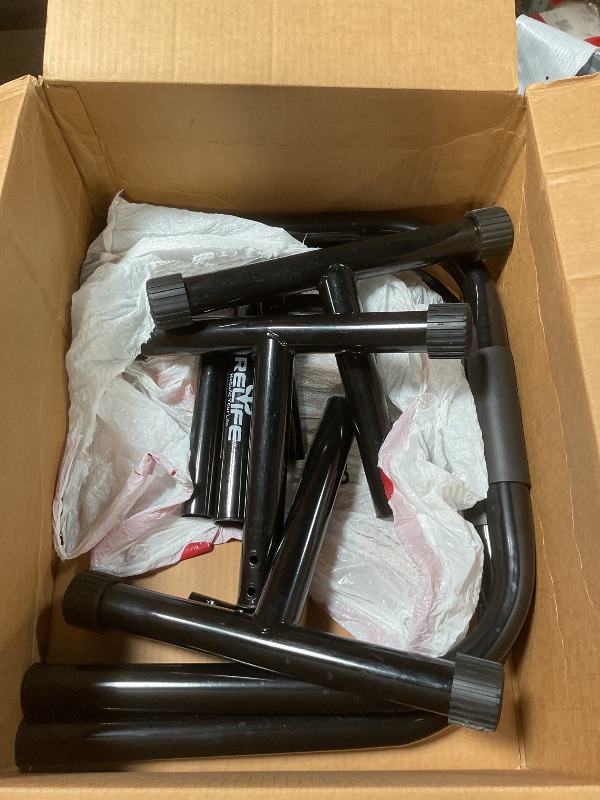 Photo 1 of **MINOR SCRATCHES AND SCUFF MARKS** RELIFE REBUILD YOUR LIFE Dip bars &Dip Station Functional Heavy Duty Dip Stands Fitness Workout Dip bar Station Stabilizer Parallette Push Up Stand (Black)