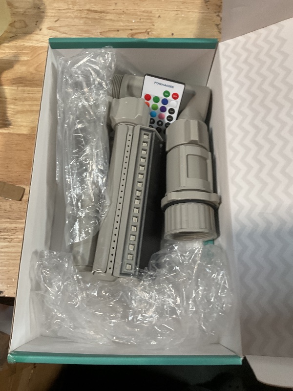 Photo 1 of ***PARTS ONLY***NON FUNCTIONAL***
POOLHACKER Solar Pool Fountain with 10-Color LED Lights, Newly Refined Streamlined Design, Auto Dusk Sensor & Timer, Remote Control, Dual-Head Adjustable Spray for Above & Inground Pools