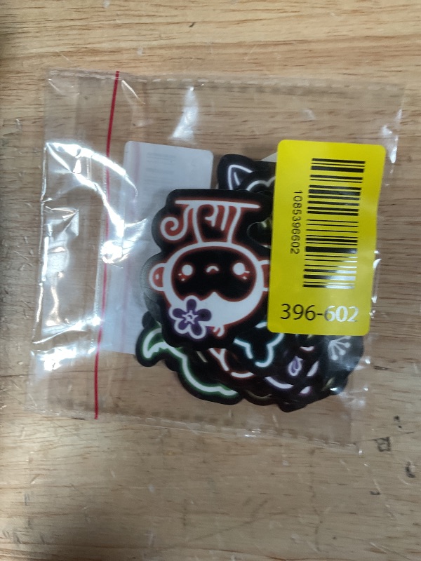 Photo 1 of ***PARTIAL SET/ NOT 50 PCS**** 50 Pcs Neon Animals Stickers for Water Bottle, Waterproof Vinyl Cartoon Animals Laptop Decals, Phone Case Luggage Scrapbook Mug Decorations