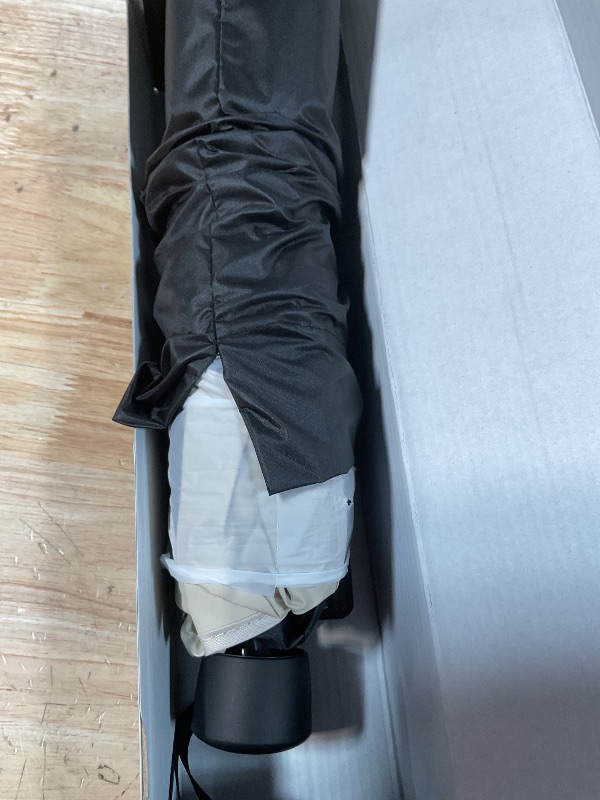 Photo 1 of [Upgraded] Nmoiss Windshield Sun Shade Umbrella For Truck- [Vinyl Coating Heat Shield] Protect Car from Sun Rays & Heat Damage Keep Cool and Protect Interior, Spring Structure Edge Large 61" L x 35" W