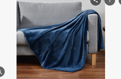 Photo 1 of **COLOR IS GREY*** Cannon Solid Long Plush Throw Blanket Grey