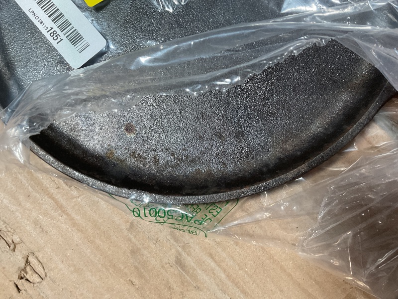 Photo 1 of **SLIGHT CORROSION**Lodge Round Seasoned Cast Iron Griddle with Red Silicone Handle Holder - Heavy Duty Flat Cooking Pan for Breakfast Favorites & Everyday Cooking - 10.5 Inches