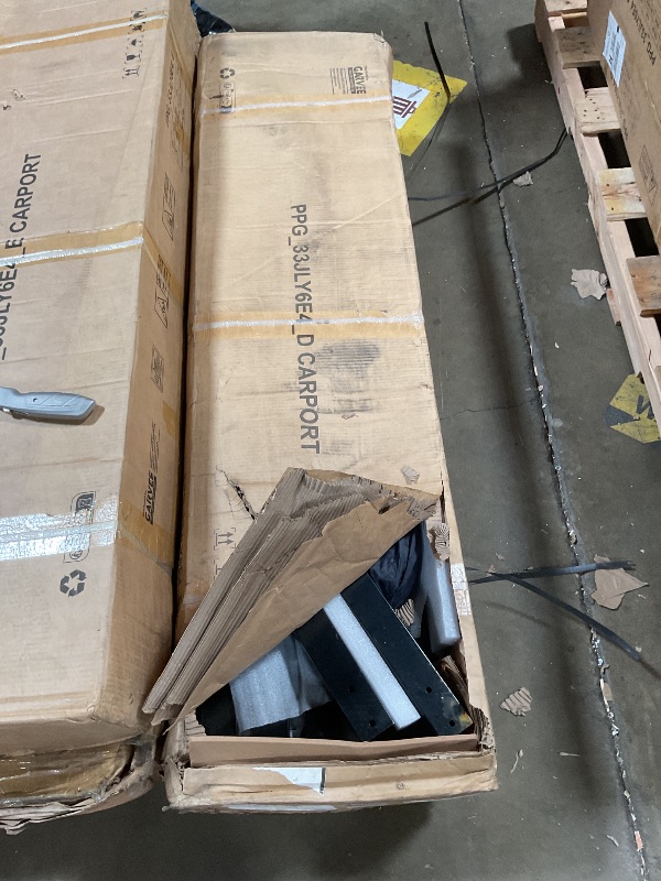 Photo 1 of **VERY MINOR CORROSION ON INDIVIDUAL PIECES SEEN IN PHOTOS (3 total pieces of frame)**GarveeLife 20'X40'x12' Metal Carport for Multiple Vehicles, Heavy Duty Steel Car Ports, Vertical Roof Design, for All-Weather, for Full-Size Pickup Trucks, Boats, and Tr