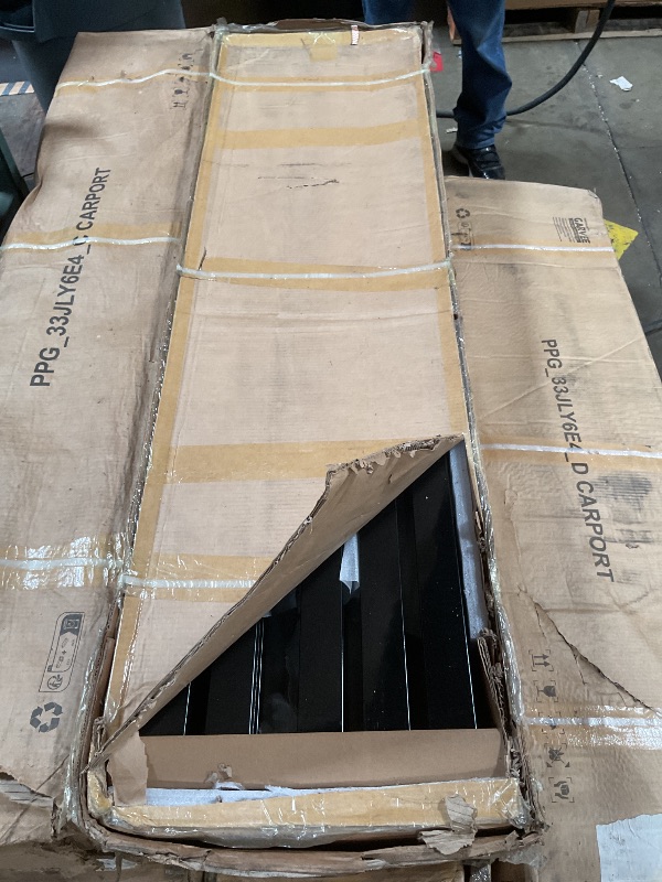 Photo 1 of **VERY MINOR CORROSION ON INDIVIDUAL PIECES SEEN IN PHOTOS (3 total pieces of frame)**GarveeLife 20'X40'x12' Metal Carport for Multiple Vehicles, Heavy Duty Steel Car Ports, Vertical Roof Design, for All-Weather, for Full-Size Pickup Trucks, Boats, and Tr