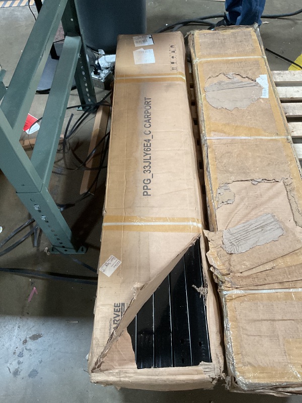 Photo 1 of **VERY MINOR CORROSION ON INDIVIDUAL PIECES SEEN IN PHOTOS (3 total pieces of frame)**GarveeLife 20'X40'x12' Metal Carport for Multiple Vehicles, Heavy Duty Steel Car Ports, Vertical Roof Design, for All-Weather, for Full-Size Pickup Trucks, Boats, and Tr