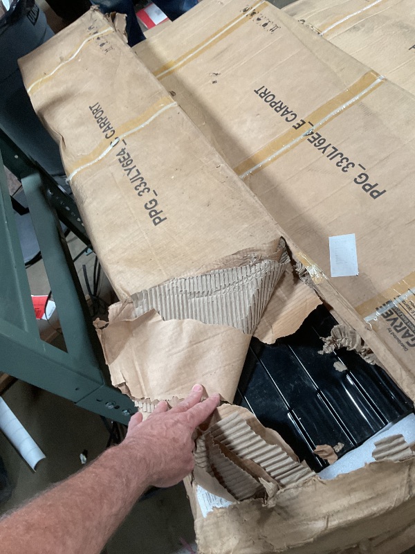 Photo 1 of **VERY MINOR CORROSION ON INDIVIDUAL PIECES SEEN IN PHOTOS (3 total pieces of frame)**GarveeLife 20'X40'x12' Metal Carport for Multiple Vehicles, Heavy Duty Steel Car Ports, Vertical Roof Design, for All-Weather, for Full-Size Pickup Trucks, Boats, and Tr