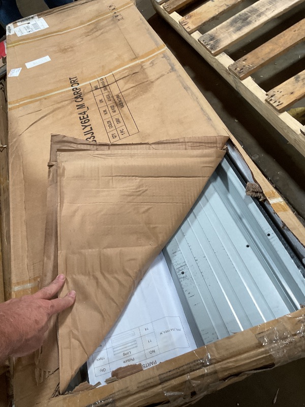 Photo 1 of **VERY MINOR CORROSION ON INDIVIDUAL PIECES SEEN IN PHOTOS (3 total pieces of frame)**GarveeLife 20'X40'x12' Metal Carport for Multiple Vehicles, Heavy Duty Steel Car Ports, Vertical Roof Design, for All-Weather, for Full-Size Pickup Trucks, Boats, and Tr