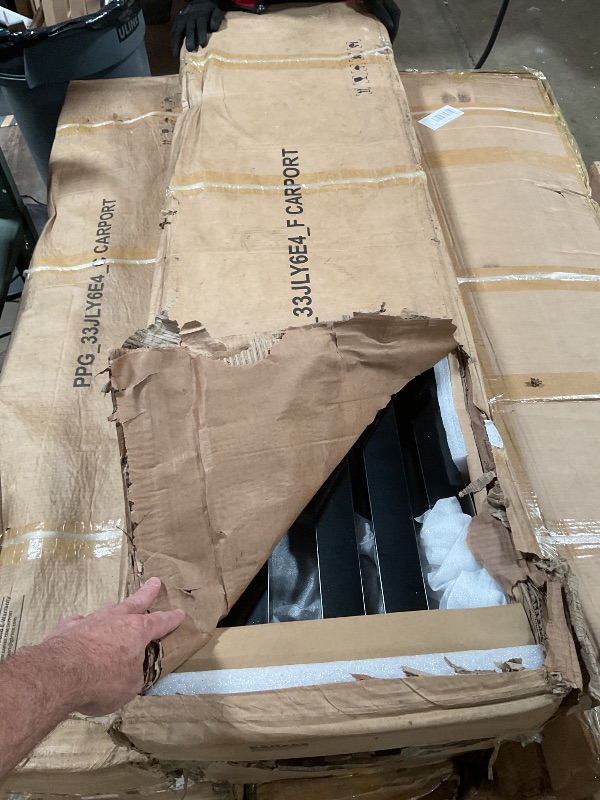 Photo 1 of **VERY MINOR CORROSION ON INDIVIDUAL PIECES SEEN IN PHOTOS (3 total pieces of frame)**GarveeLife 20'X40'x12' Metal Carport for Multiple Vehicles, Heavy Duty Steel Car Ports, Vertical Roof Design, for All-Weather, for Full-Size Pickup Trucks, Boats, and Tr