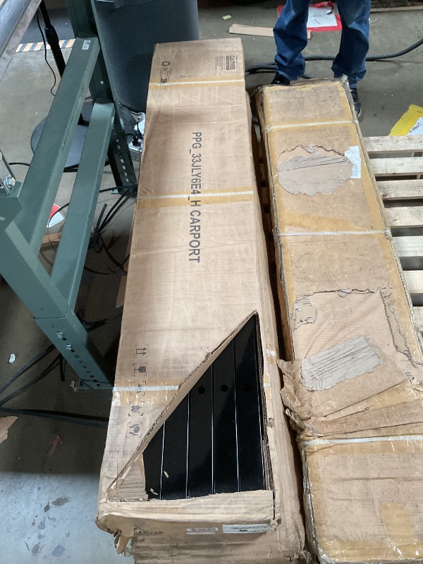 Photo 1 of **VERY MINOR CORROSION ON INDIVIDUAL PIECES SEEN IN PHOTOS (3 total pieces of frame)**GarveeLife 20'X40'x12' Metal Carport for Multiple Vehicles, Heavy Duty Steel Car Ports, Vertical Roof Design, for All-Weather, for Full-Size Pickup Trucks, Boats, and Tr