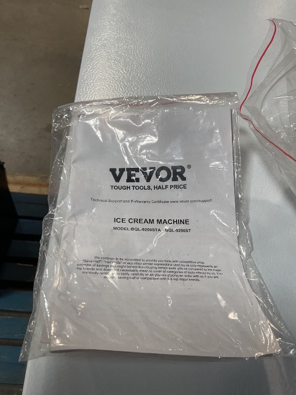 Photo 1 of ***FOR PARTS ONLY/ LED SCREEN IS NON-FUCNTIONAL*** VEVOR Commercial Ice Cream Machine, 1000W Single Flavor Soft Serve Ice Cream Maker, 10.6 QT/H Yield, 4L Hopper & 1.6L Cylinder, Touch Screen, Auto Clean & Pre-Cooling, Countertop Restaurant Snack Bar